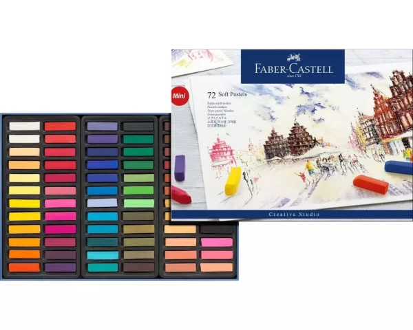 پاستل گچی 72 رنگ نیمه فابرکاستل مدل  Creative Studio mini