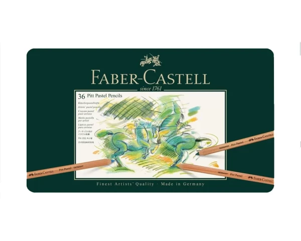 پاستل مدادی 36 رنگ فابر کاستل (جعبه فلزی) مدل Pitt Pastel pencil