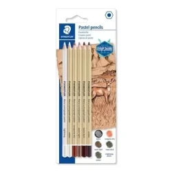 ست 6 عددی پاستل مدادی استدلر مدل Mras Lumograph Pastel 100