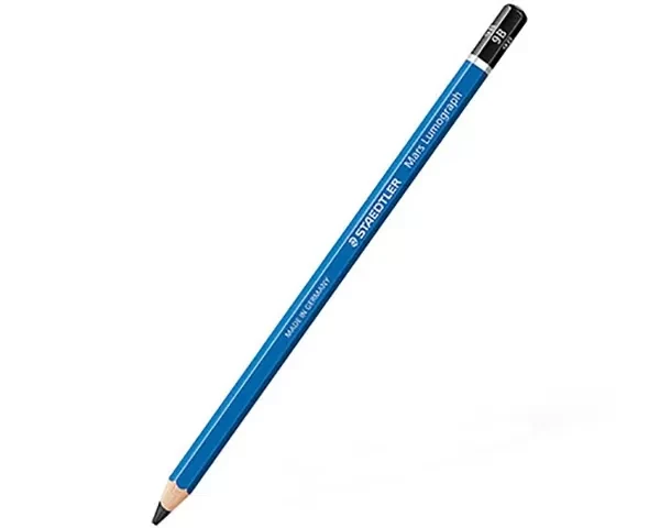 مداد طراحی لوموگراف استدلر بدنه آبی مدل Mars Lumograph ضخامت 9B