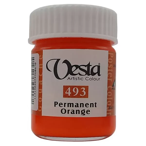 گواش وستا رنگ Permanent orange کد رنگ 493
