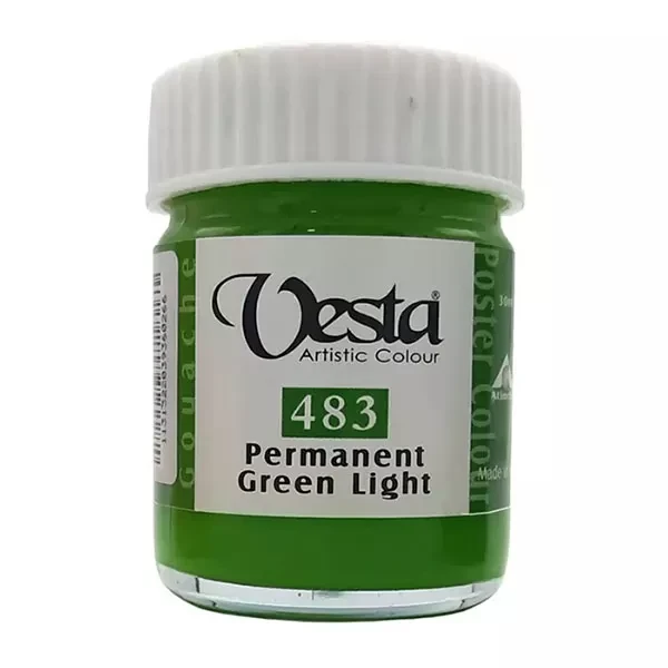 گواش وستا رنگ Permanent green Light کد رنگ 483