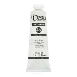 رنگ روغن وستا حجم 37 میلی لیتر رنگ Zinc White کد رنگ 45