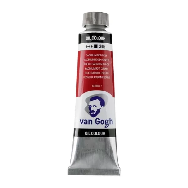 رنگ روغن ون گوگ حجم 40 میلی لیتر (رنگ Cadmium Red Deep کد رنگ 306)