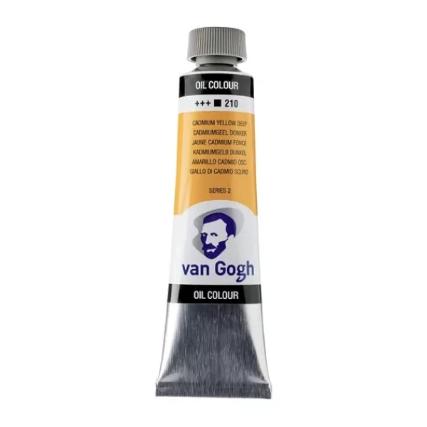 رنگ روغن ون گوگ حجم 40 میلی لیتر (رنگ Cadmium Yellow Deep کد رنگ 210)