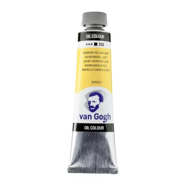 رنگ روغن ون گوگ حجم 40 میلی لیتر (رنگ Cadmium Yellow Light کد رنگ 208)