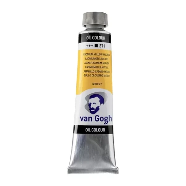 رنگ روغن ون گوگ حجم 40 میلی لیتر (رنگ Cadmium Yellow Medium کد رنگ 271)