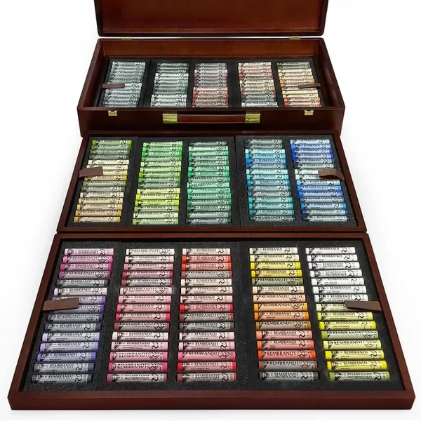پاستل گچی 225 رنگ جعبه چوبی رامبرانت مدل Excellent Edition in Wooden Chest - 225 Full Length Colours