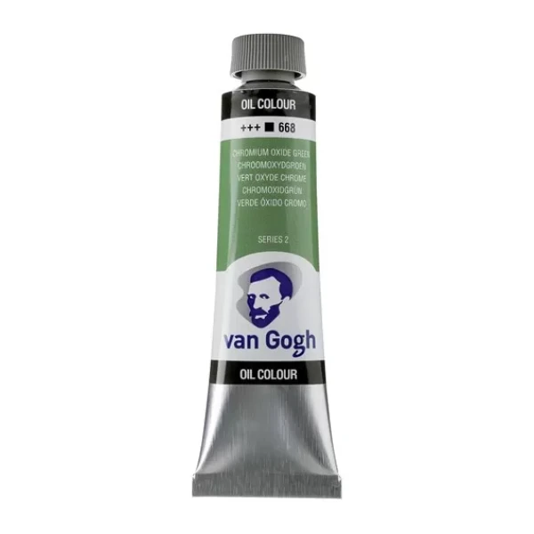رنگ روغن ون گوگ حجم 40 میلی لیتر (رنگ Chromium Oxide Green کد رنگ 668)