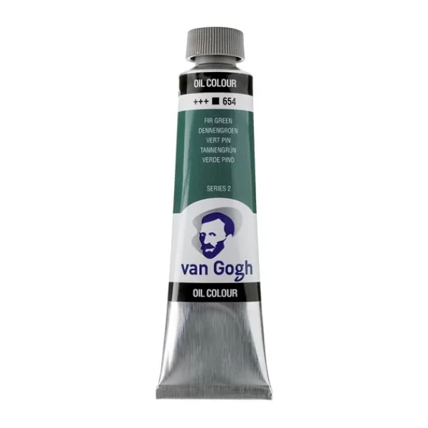 رنگ روغن ون گوگ حجم 40 میلی لیتر (رنگ Fir Green کد رنگ 654)