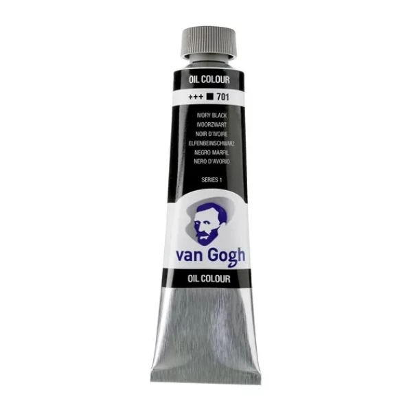 رنگ روغن ون گوگ حجم 40 میلی لیتر (رنگ Ivory Black کد رنگ 701)