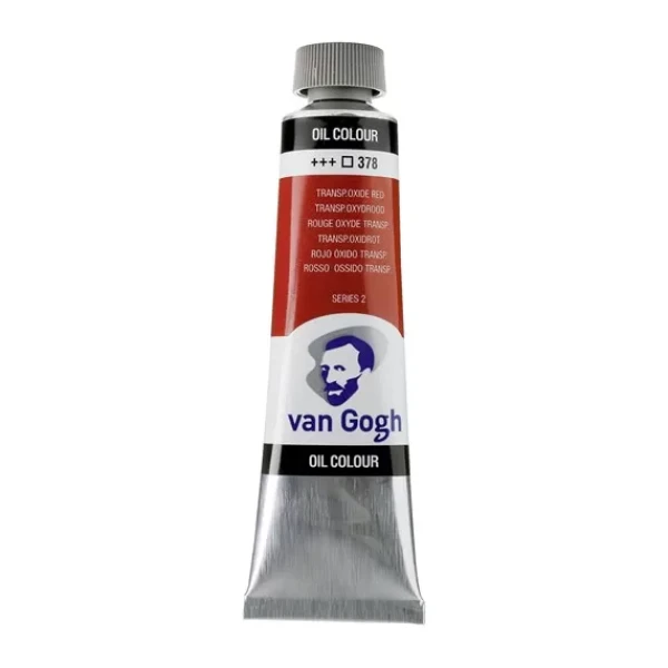 رنگ روغن ون گوگ حجم 40 میلی لیتر  (رنگ Transparent Oxide Red کد رنگ 378)