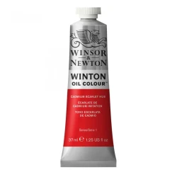 رنگ روغن وینزور اند نیوتون Cadmium Scarlet Hue کد رنگ 107 - حجم 37 میلی لیتر