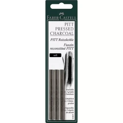 ست 3 عددی زغال طراحی سافت فابرکاستل مدل Pitt compressed charcoal stick