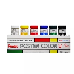 گواش 6 رنگ پنتل ژاپنی مدل WPU2-6D