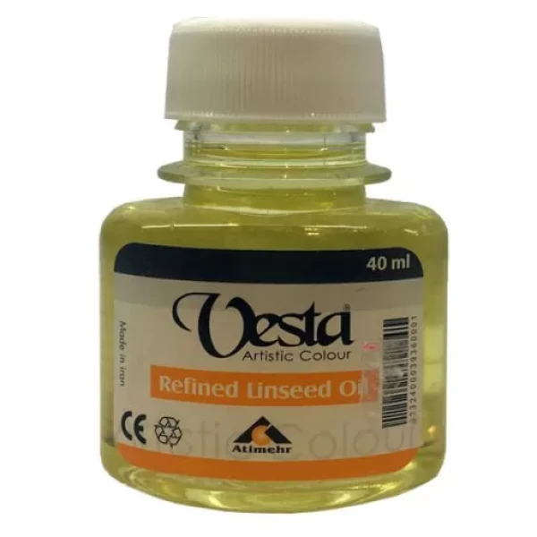 روغن بزرک وستا مدل REFINED LINSEED OIL حجم 40 میلی لیتر