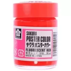 گواش ساکورا قرمز فلورسنت (رنگ Fluorescent Red کد رنگ 319)