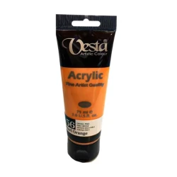 رنگ اکریلیک وستا کد رنگ 56 Pearl Orange حجم 75 میلی لیتر