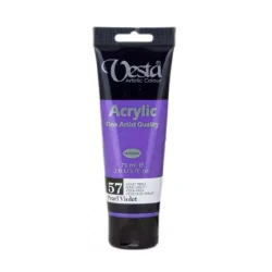 رنگ اکریلیک وستا کد رنگ 57 Pearl Violet حجم 75 میلی لیتر