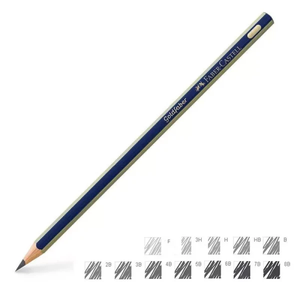 مداد طراحی فابرکاستل مدل گلد فابر سختی نوک 7B
