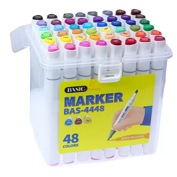 ماژیک دو سر راندو 48 رنگ بیسیک مدل Brush Tip