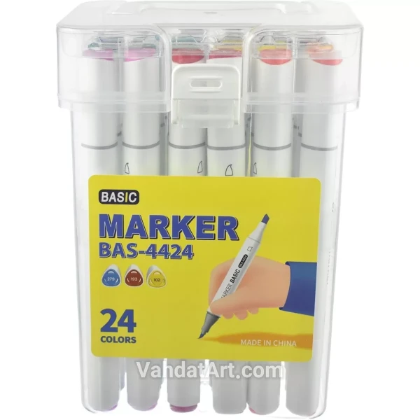 ماژیک دو سر راندو 24 رنگ بیسیک مدل Brush Tip