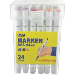 ماژیک دو سر راندو 24 رنگ بیسیک مدل Brush Tip 