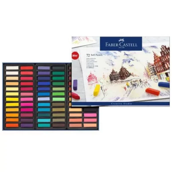 پاستل گچی 72 رنگ فابرکاستل مدل Soft Pastels mini