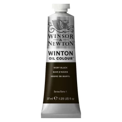 رنگ روغن وینزور اند نیوتون IVORY BLACK کد رنگ 331 - حجم 37 میلی لیتر