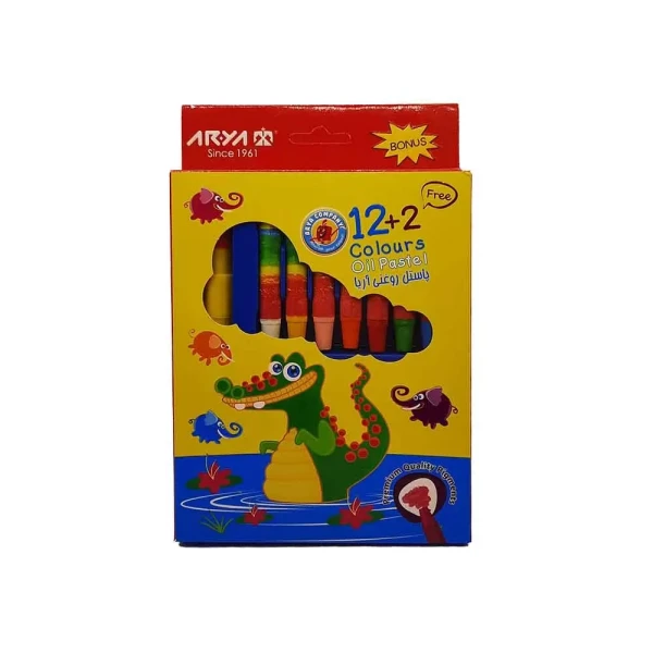 پاستل روغنی 12+2 رنگ آریا